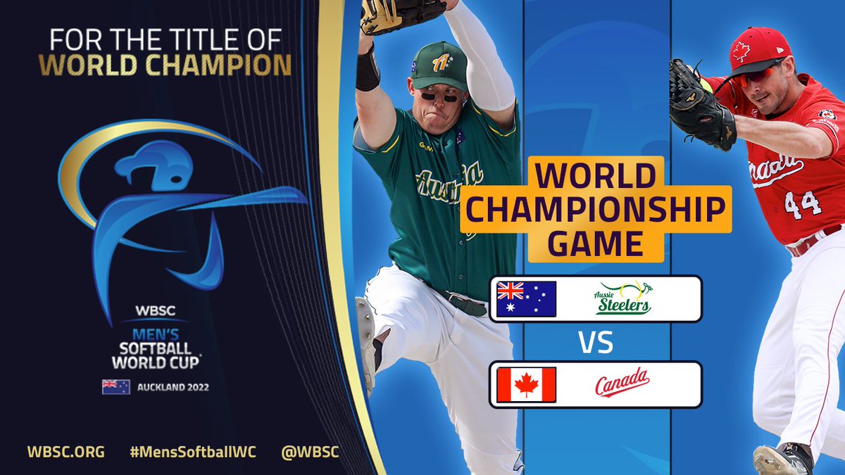 🏆 World Championship Final

🇦🇺 🆚 🇨🇦

🕓 16:00 local time

📺 LIVE Streaming
gametime.sport

#MensSoftballWC