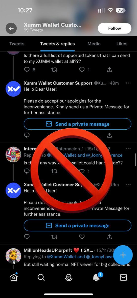 See screenshot. THIS IS ALWAYS FAKE. 

🚨 THIS ALWAYS MEANS YOU'RE ABOUT TO BE SCAMMED!

Xumm Support is never provided through DM, only through in-app support.

Scammers actively post DM invites from fake accounts, hundreds of scam replies at the same time. 

⚠️ DO NOT ENGAGE!