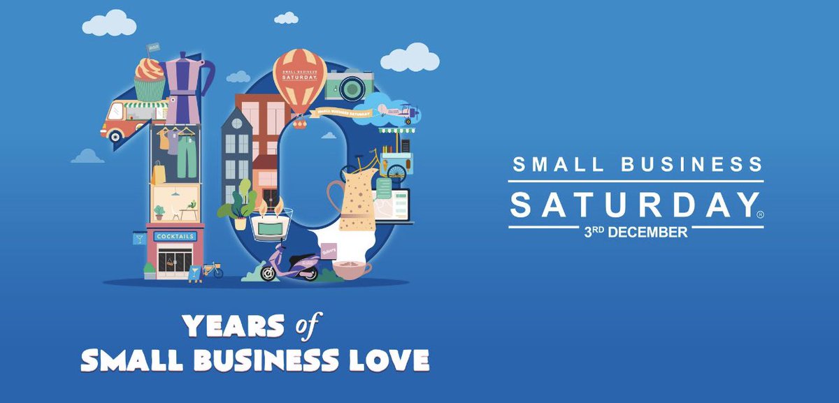 Happy 10th @SmallBizSatUK 🎉🥳
#KeepItLocal if you can and support the wonderful small businesses that make where you live so special ❤️
#ShopLocal #smallbusinesssaturday
#SmallBizSatUK