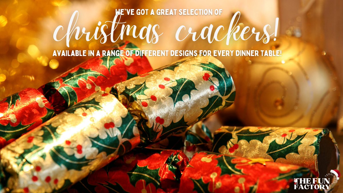 What is the dinner table without Crackers? 💥

We have a wide selection of Christmas Crackers in a variation of designs for every kind of table this year, so pop in and check out our full range before they are all gone! 🎄

#Christmas2022
