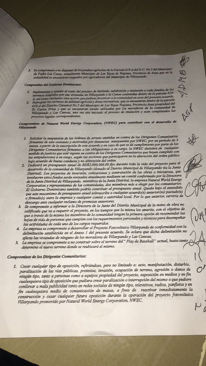 nrconersa's tweet photo. He aquí el acuerdo de marras, intimidatorio, ilegal que Carlos Frías, apoyado por sus aliados del gobierno y las personas de la comunidad que ha logrado intimidar a fuerza de represión policial y judicial https://t.co/zqcgQ6pzjL
