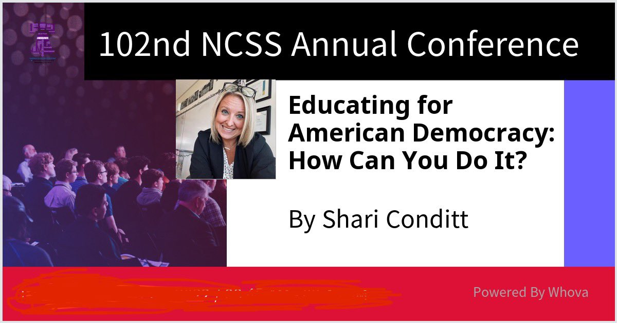 ShariConditt's tweet photo. Our team would love to see you at our session at 11:10 in Conv Ctr 202b
#NCSS2022
#EADRoadmap
#iCivics https://t.co/LaRaKKgdU1