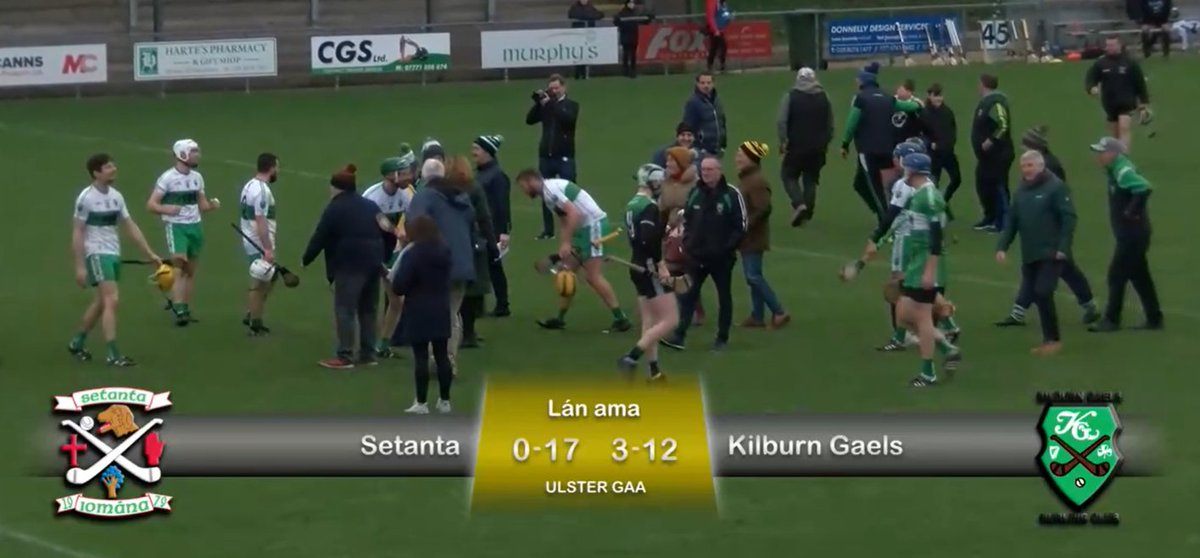 UlsterGAA's tweet photo. RESULT: 
@AIB_GAA #Twinning JHC Final

@SetantaHC 0-17
@KilburnGaels 3-12

GOAL - Donal Reale seals the win for the British champions with a goal right on the whistle!

#ClubMeansMore https://t.co/m57lPG4PeR