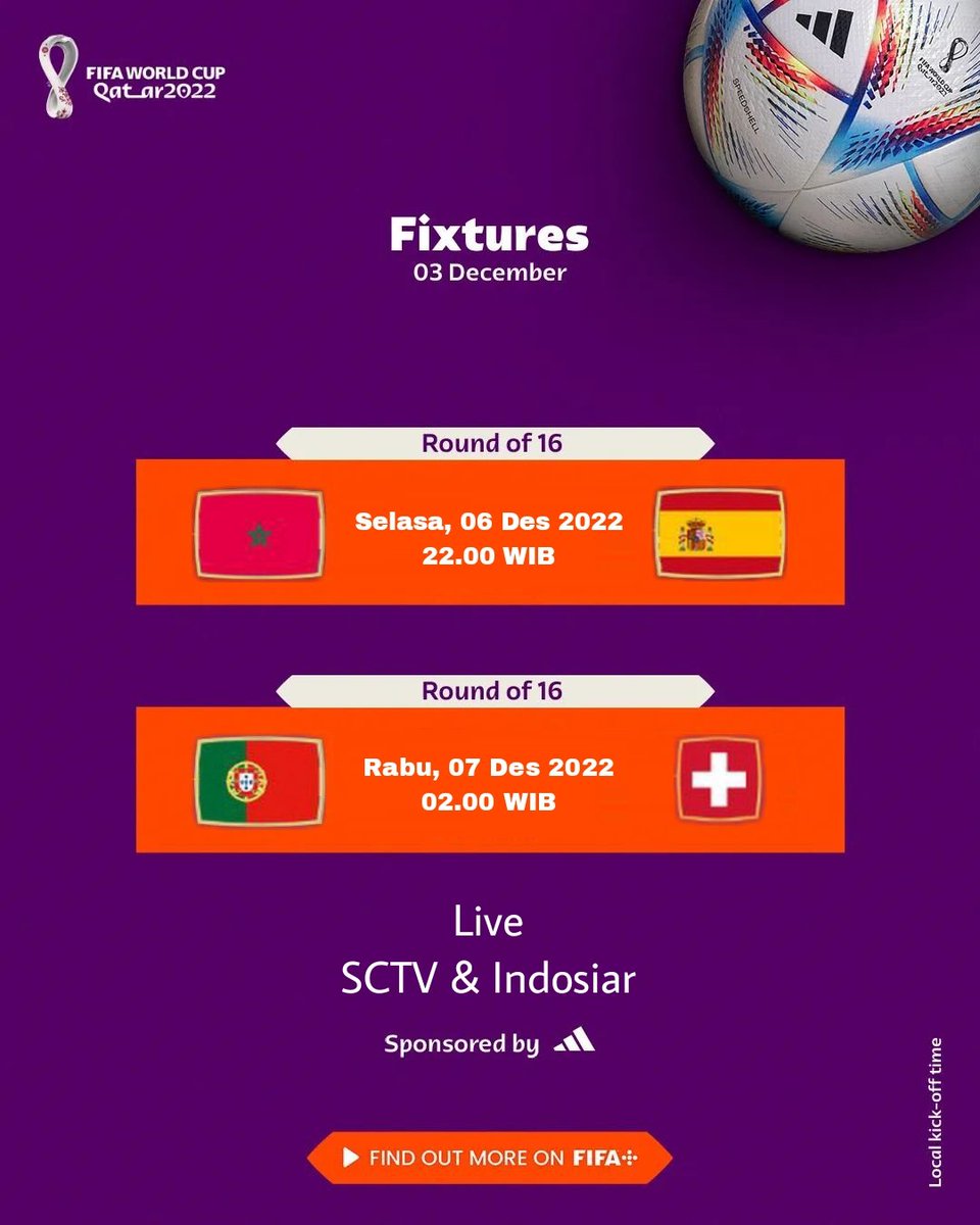 MiLLiandra's tweet photo. ....... FIFA World Cup Qatar 2022  fixtures 😌
#bolaarfi
.
.
.
.
.
.
.
#fifa #worldcup #fifaworldcup #fifaworldcupqatar2022 #argentina #france #champion #pialadunia #juara #roundof16 #FINAL #messi #football #footballplayer https://t.co/w2KMf2ordD