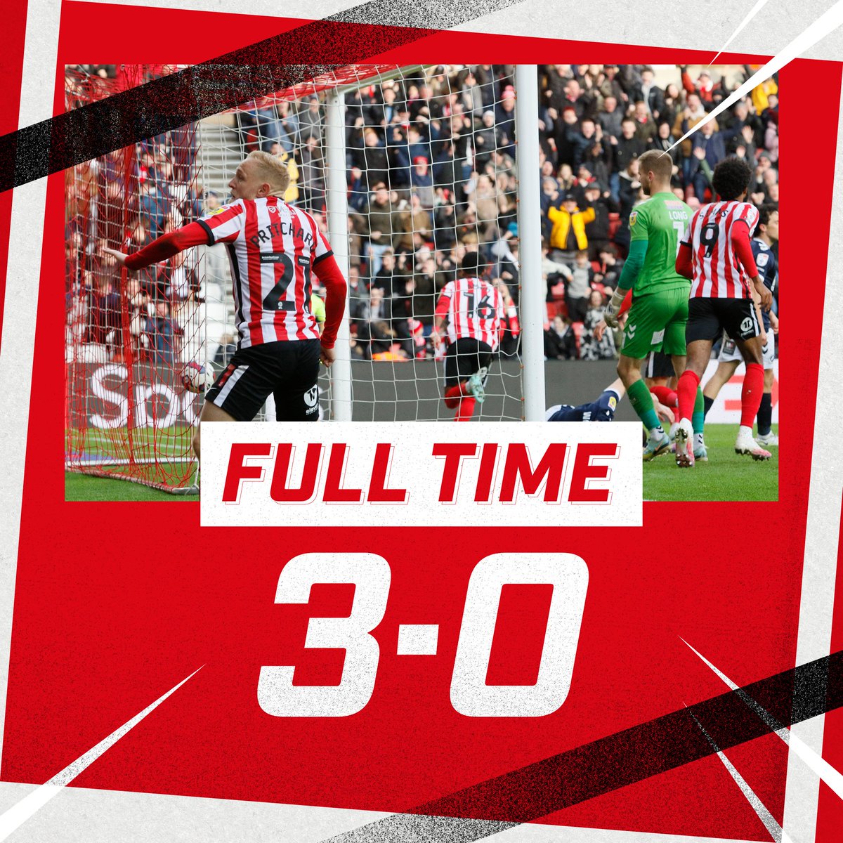 SunderlandAFC's tweet photo. 💪 Three goals, three points!

Happy Saturday, Lads fans!

#SAFC | #SUNMIL https://t.co/LeXinI0MqX