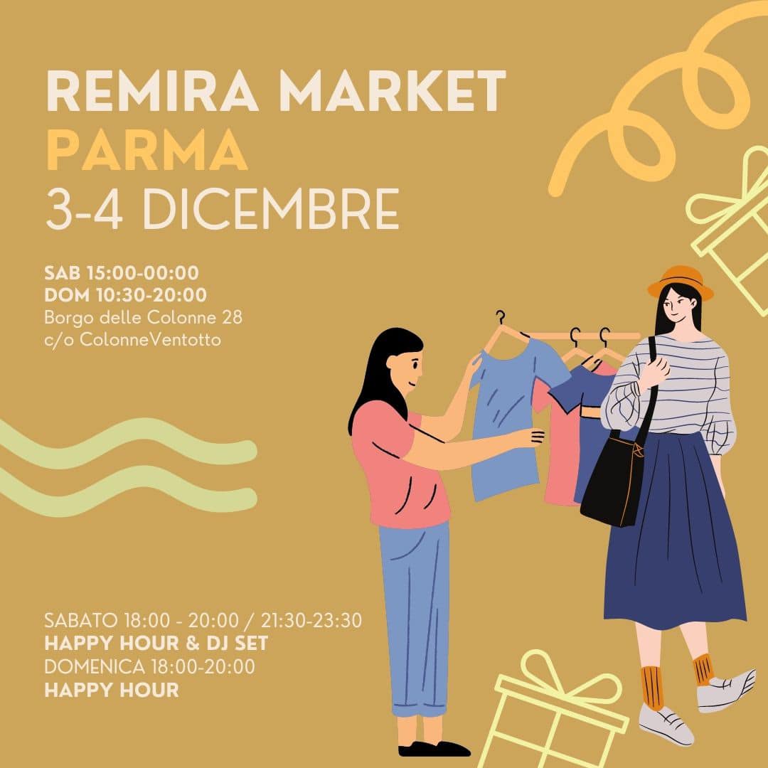 Un luogo insolito per un mercato vintage d'altri tempi. Il Remira Market esporrà le proprie merci presso Colonne 28, in Borgo delle Colonne a #Parma. Aperto oggi fino a mezzanotte e domani, 4 dicembre, dalle 10.30 alle 20.00. Ingresso Gratuito.