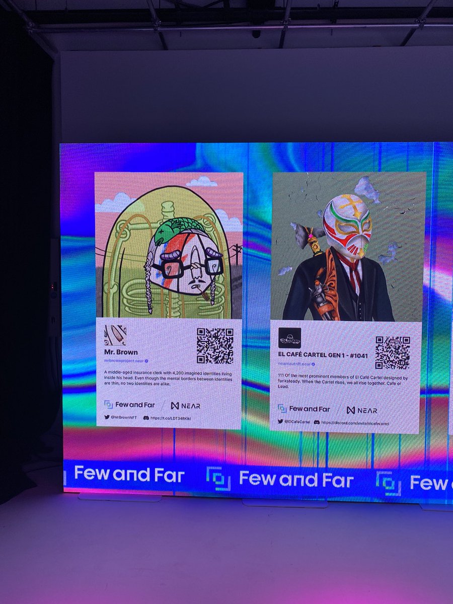 MrBrownNFT's tweet photo. Thank you @NEARProtocol, @NEARFoundation and @FewandFarNFT for putting this insane Art Basel digital gallery together! ￼💥

Mr. Brown was among the best art from @Nickelodeon @nearnauts @ElCafeCartel @blacksanta @BaronDavis @RealBirdsGOV
 
It was truly special! https://t.co/V7PcizJosb