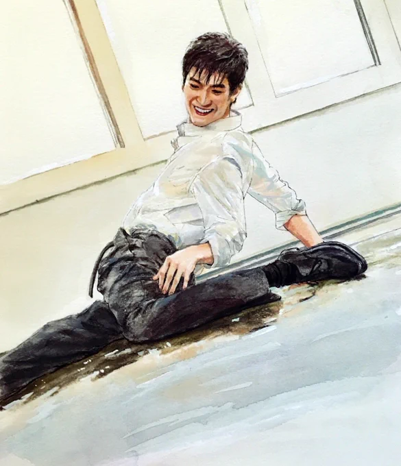 ダンスは好きじゃなかったって聞いた時はほんとびっくりしました。水彩画 