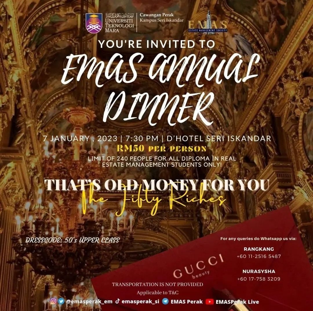 emasperak_em's tweet photo. Assalamualaikum dan Salam UiTM di hatiku

Promosi ‘early bird’ sebanyak RM40 ditawarkan kepada pelajar yang mendaftar pada 1 Disember - 5 Disember 2022.

 Majlis ini hanyalah untuk pelajar Diploma Pengurusan Hartanah sahaja.

LINK: https://t.co/5Bn5iQUF1C https://t.co/0WAjANek4P