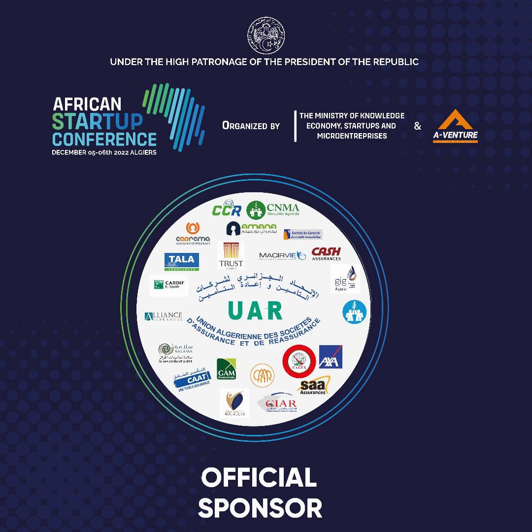 Meet our Official Sponsor: UAR

Stay tuned to know everything about the African
Startup Conference: Panels, Speakers, Hackathons,
Startups, Countries leaders... and a lot more about the
first edition of the African Startup Conference here in
Algiers on December 5th &amp; 6th 2022