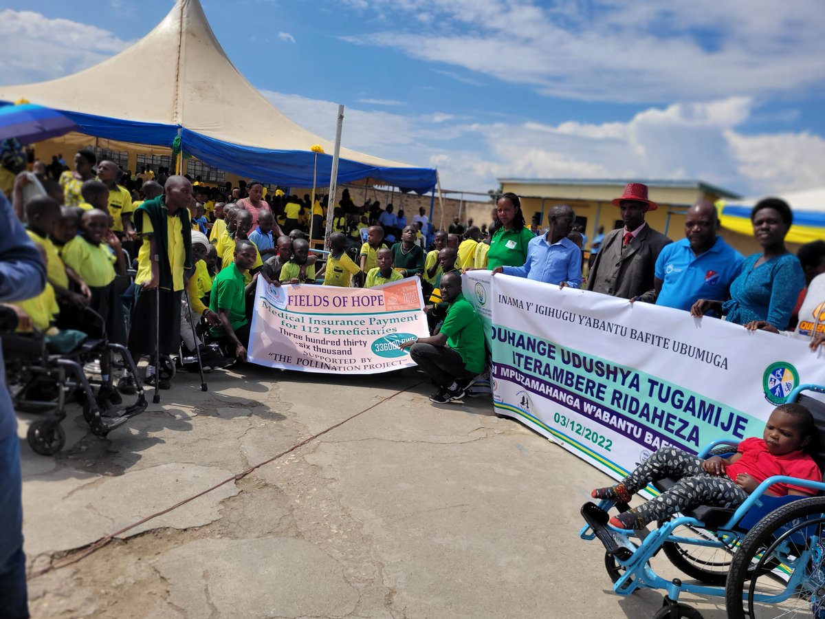 FieldsofhopeFOH's tweet photo. In the #celebration of #IDPD2022, held in Nyanza district today, Fields of Hope with #support from The Pollination Project, paid medical insurance for 112 children and adults with disabilities. https://t.co/IwQA2IX78m