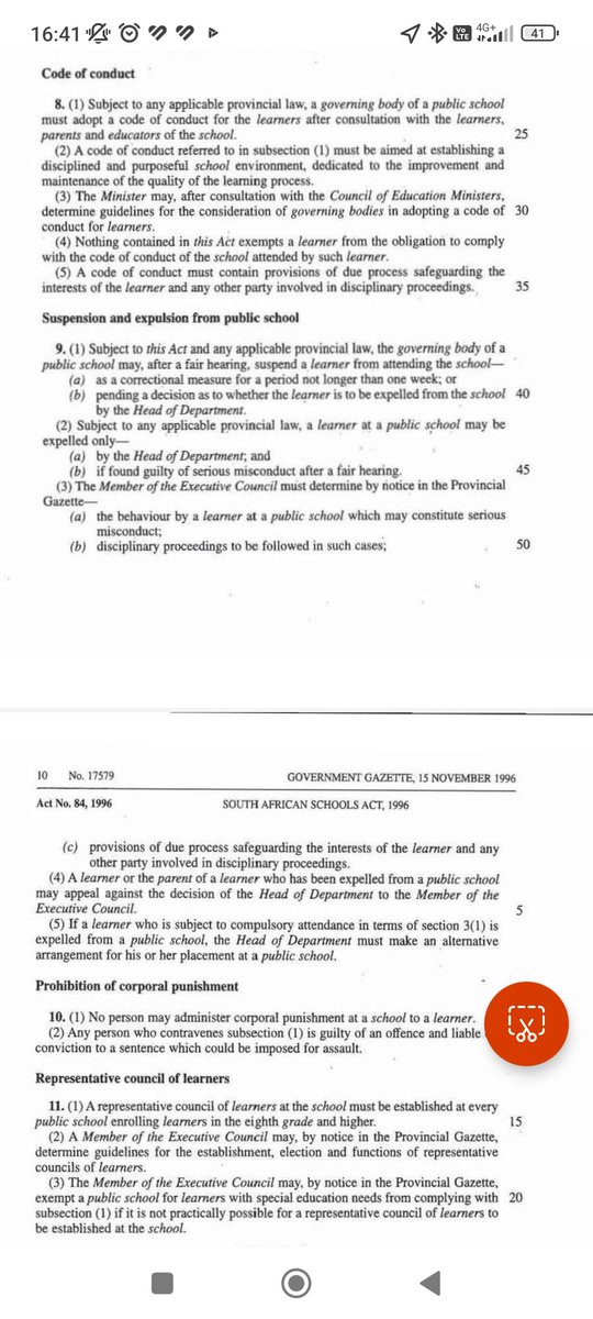 JaquesGP's tweet image. ... important podcast.thankyou @Eusebius. you GDE guest however misquotes SASA 1996 par 9. He seems to have intentionally left out the qualifier 'public school' which would have weakened his justification.
