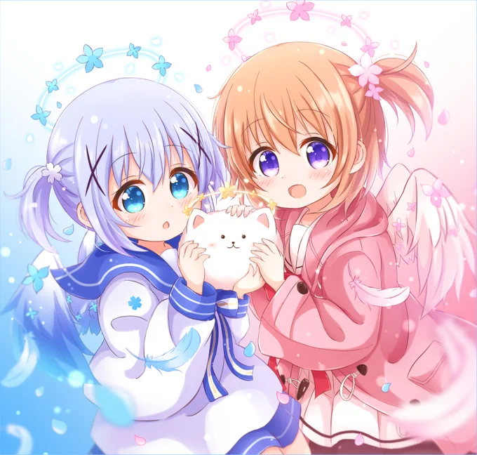 二人でもふもふチノちゃんお誕生日おめでとー!#香風智乃生誕祭2022#gochiusa 