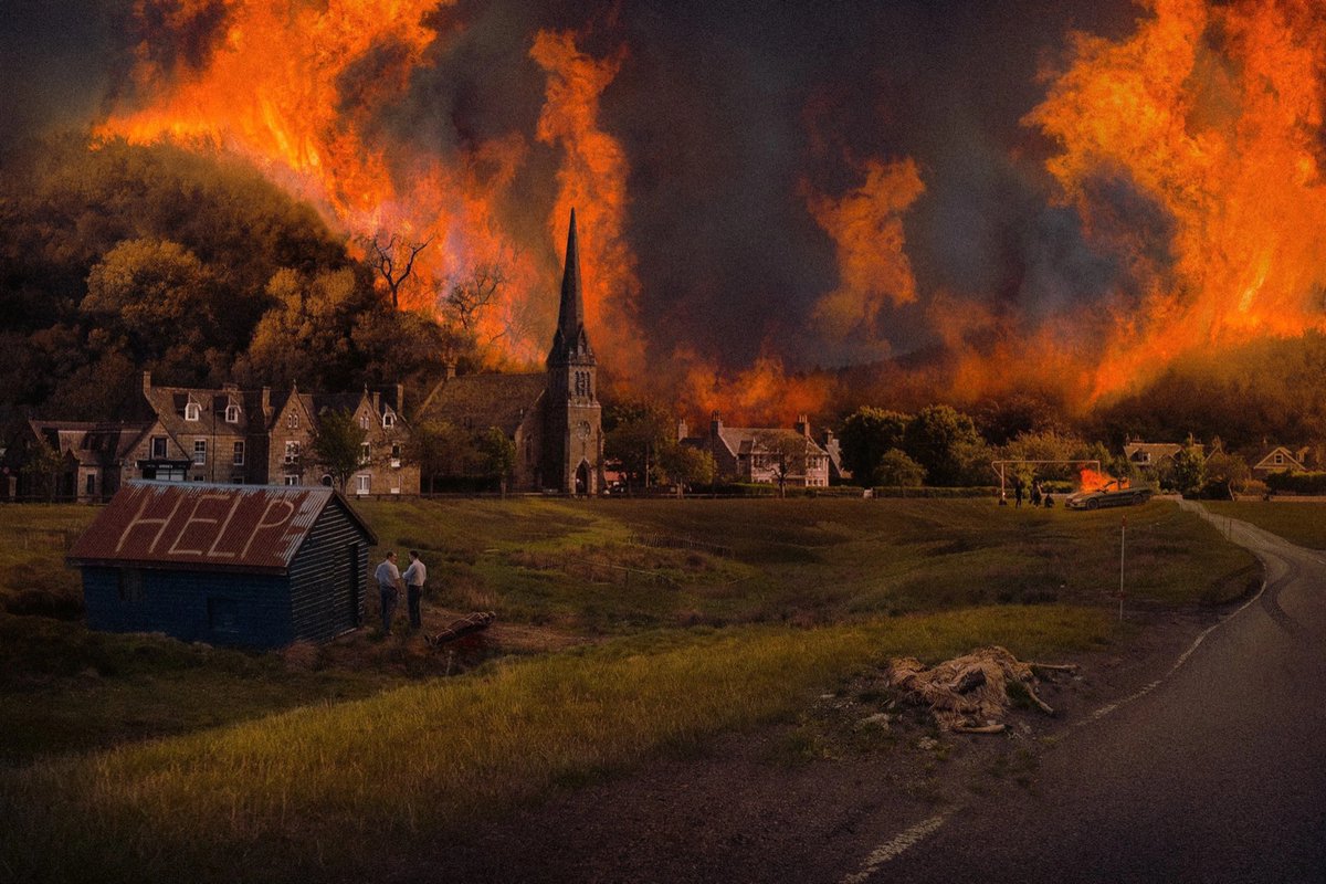 ‘The Town That Burned’.

arguably my best piece, finally minted after a year and available now on foundation.