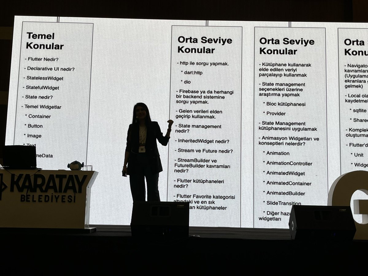 BGoktugOzdemir's tweet photo. Flutter'ı bir kez daha sevdiren harika bir konuşma 💙
Ağzına sağlık Kadriye (@kadriyemct) 🎉
#DevFest2022 #DevFestKonya https://t.co/kkrXHyiH0w
