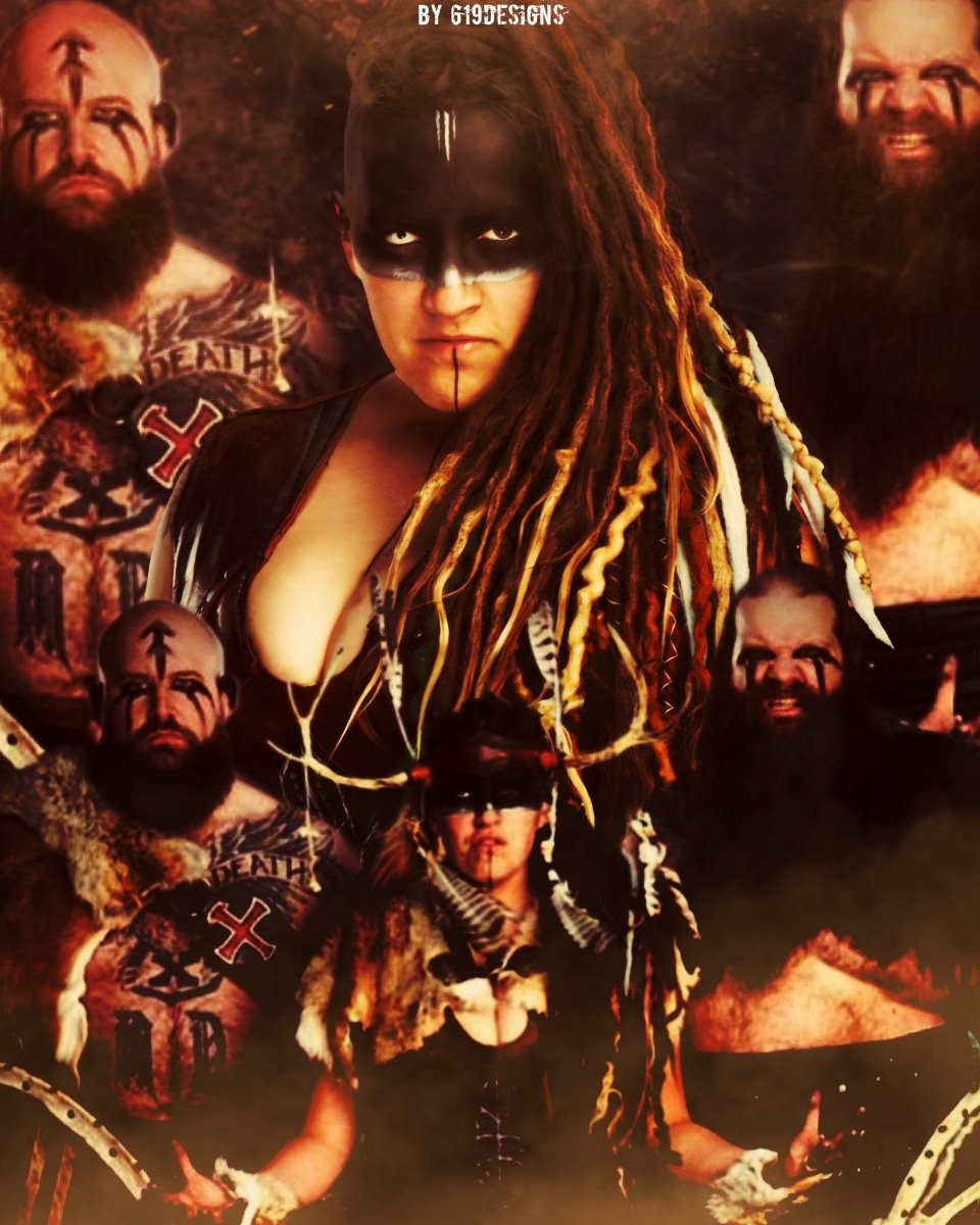 619designs's tweet photo. New 619designs of @SarahRowe @Erik_WWE @Ivar_WWE 
#Valhalla #thevikingraiders #SmackDown #619designs https://t.co/eQxPL4lCng