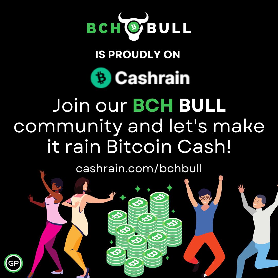 BCH_BULL's tweet photo. BCH Bull is excited to be on Cashrain! Join our community here: https://t.co/32YuVYExNR Be the bull and let's make it rain Bitcoin Cash around the world! #bch #bethebull #bitcoincash #cashrain https://t.co/bArJYL7vHU
