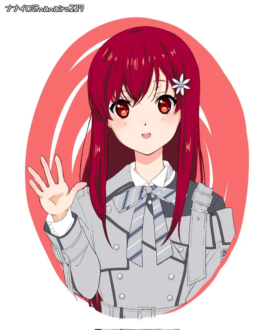 新しい衣装を着せてみたかっただけのrkgk最近何も描けてない悲しい#ナナニジ #佐藤麗華 