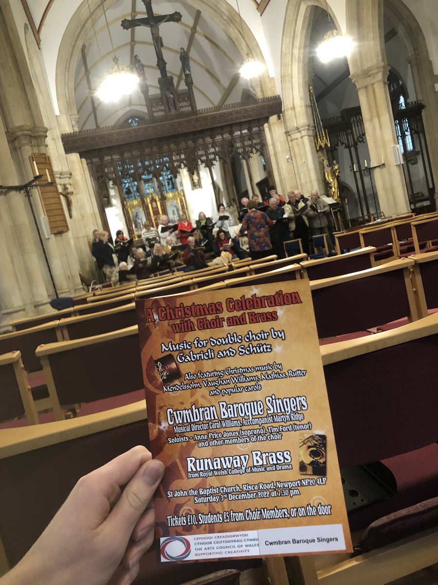 Runaway_Brass's tweet photo. Ready for an evening of brass and song with Cwmbran Baroque Singers 🎶🎺

🕰️ 3/12/22 7:30pm 
📌 St John the Baptist Church, Risca Road, Newport NP20 4LP https://t.co/Nc5iWcivlf