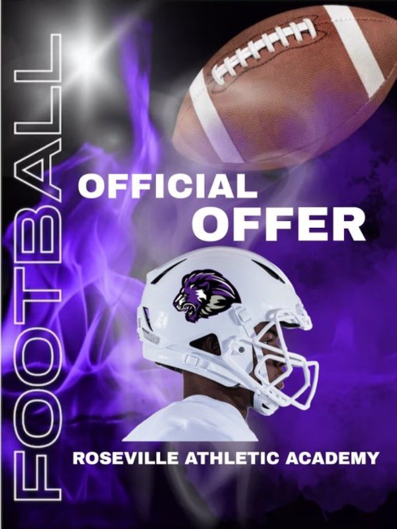 Blessed to say I have received my 6th Ofer from <a href="/SouthWAcademy/">Roseville Athletic Football</a>