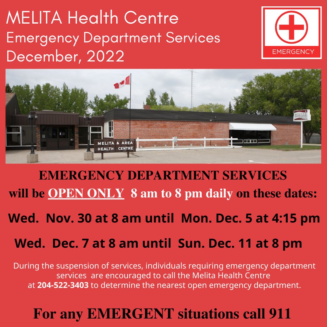 Prairie Mountain Health On Twitter Melita Health Centre Emergency