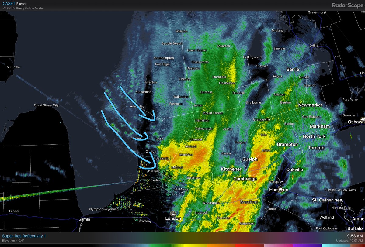 WeatherCAN on Twitter "Lake effect is already setting up on the