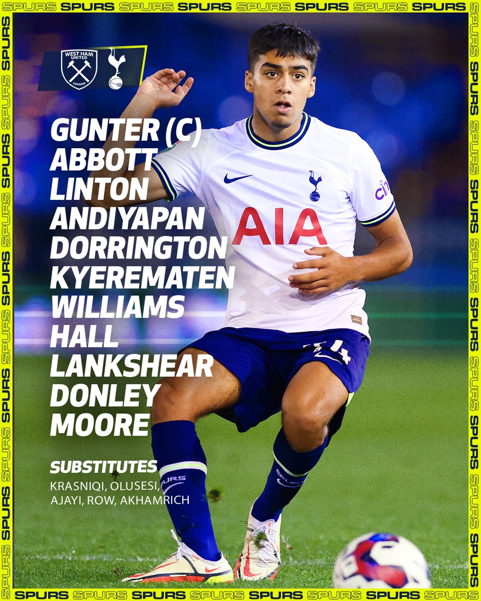 It's first v second in the U18 Premier League this morning as we take on West Ham (11am KO).

Here's how we line up ⤵️
