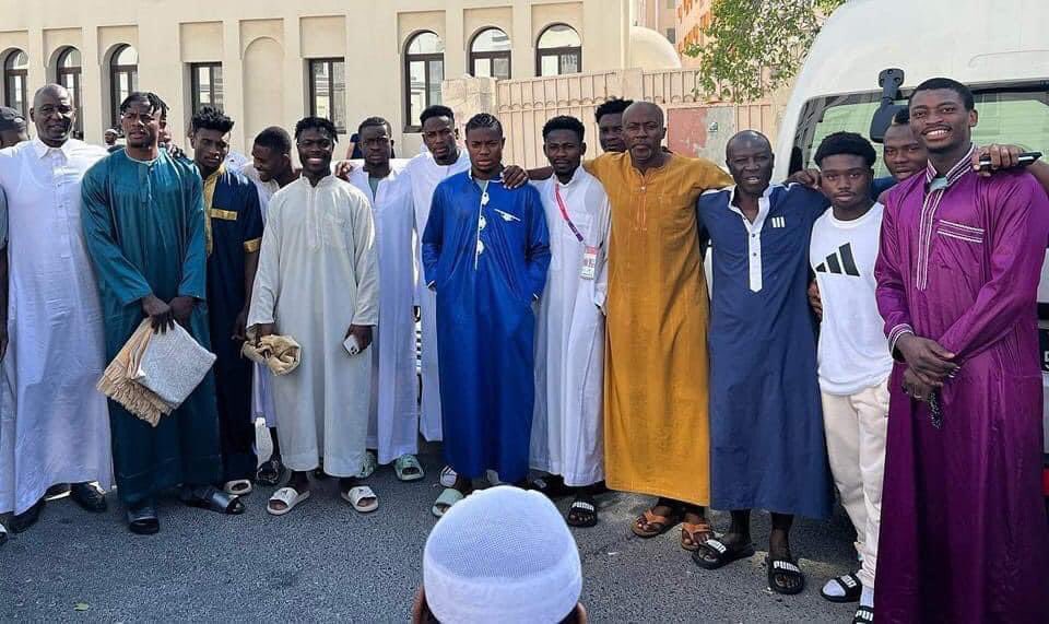 🇬🇭 INFO - L’équipe de football du Ghana était présent hier à la mosquée (jumu’a).