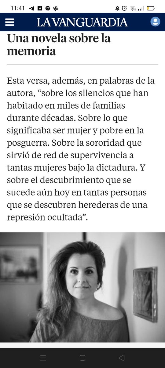❤️‍🔥Mi primera entrevista como escritora es en <a href="/LaVanguardia/">La Vanguardia</a>. Aquí cuento de qué habla mi novela 'Cuando ya no quede nadie' 👇
lavanguardia.com/local/valencia…