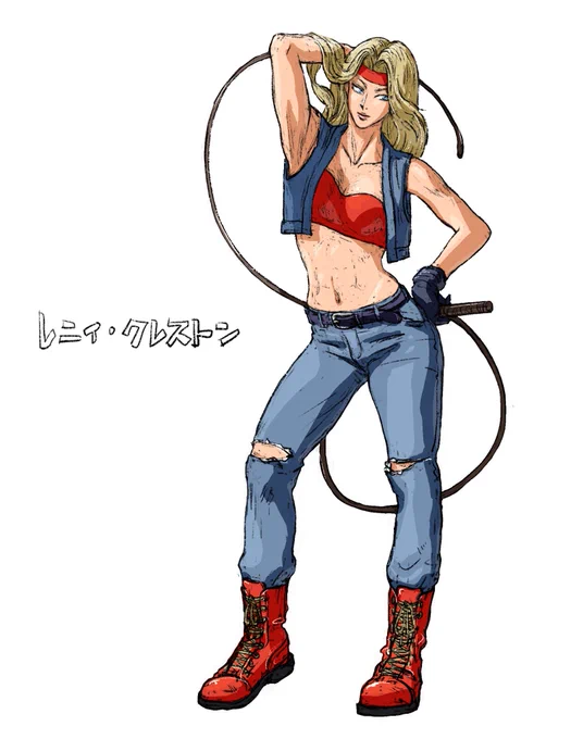 こちらの表紙のレニィ・クレストンを描かせていただきました!#龍虎の拳30周年記念同人誌 #龍虎が30周年なら全力で祝わざるを得ない #格ゲーキャラ描こうぜ  