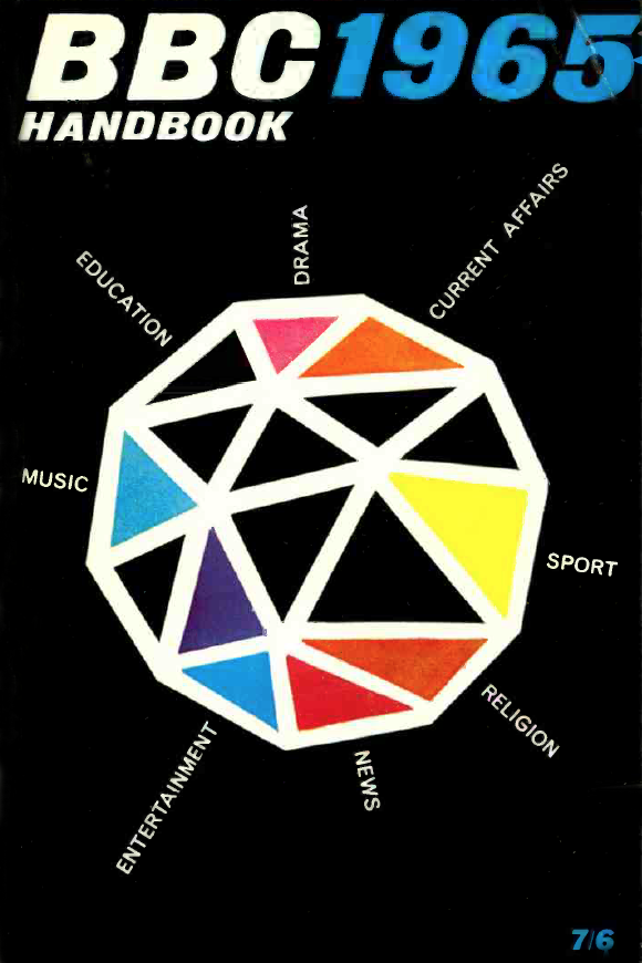 APTSArchive's tweet photo. The BBC Year Book for 1965. Day 38 of #ABookADay
First live television from Japan via Telstar II & first time House of Commons seen on TV during State Opening of Parliament.
#BBC100 #BBC100yearsago #BBCCentenary #BBCHistory #GraphicDesign https://t.co/nn3mom91LM