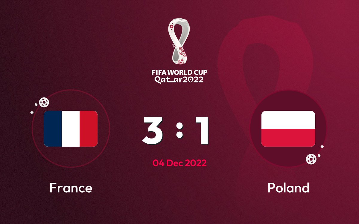 Match predictions for #FIFAWorldCup

🇫🇷 France vs. Poland 🇵🇱
Score : 3 - 1

Prediction made by an AI. This is not betting advice.