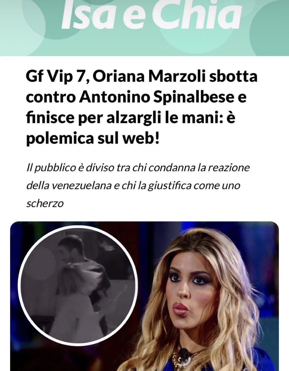 Ant11Fra's tweet photo. Chi la giustifica sta peggio di lei
@GrandeFratello prendete dei provvedimenti la violenza non si può giustificare nemmeno per uno "scherzo" 
 #gfvip #gintonic https://t.co/1QViqXwwyZ