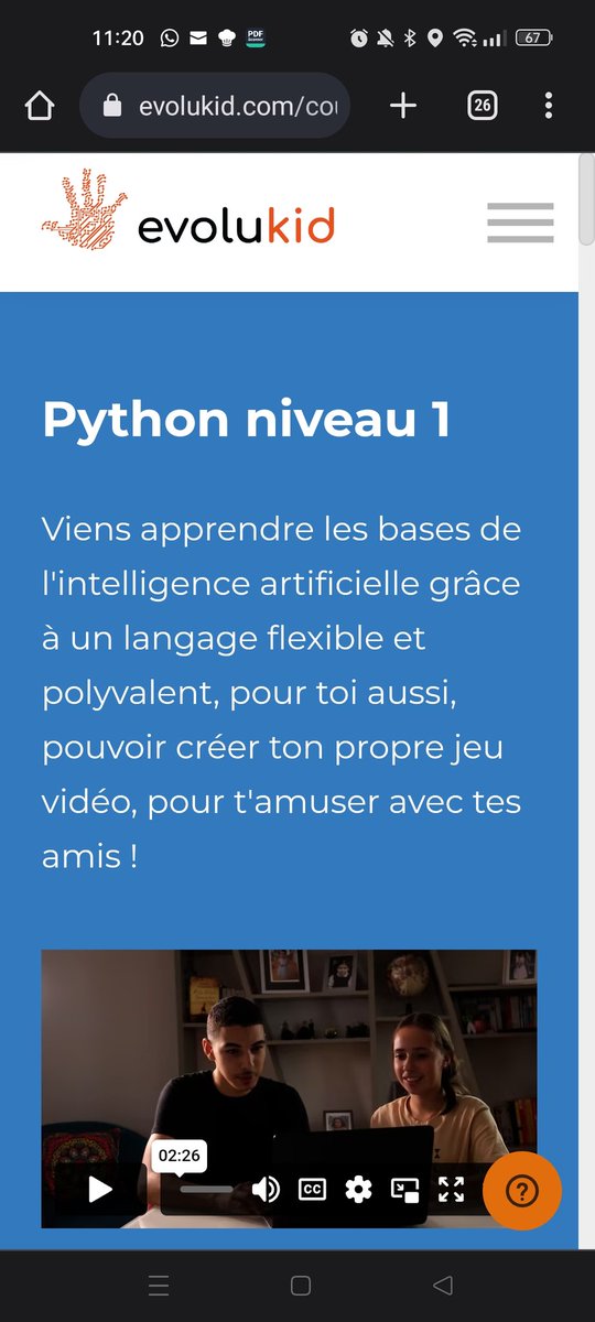 Si votre gamin est porté vers l'informatique. Ne perdez pas de temps à attendre qu'il ait le bac pour le mettre dans une formation d'informatique....

Commencez dès maintenant.
👉 evolukid.com/course/python-…

#jaipasletemps