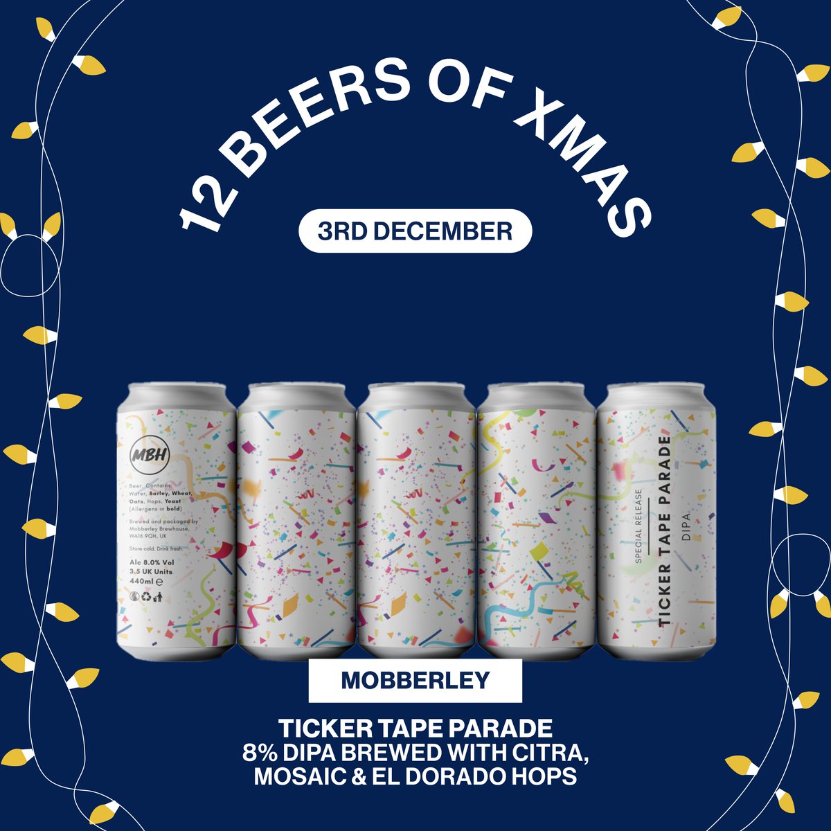 🍺🎄12 BEERS OF XMAS 🎄🍺

On the 3rd day of Beermas my true love gave to me, Ticker Tape Parade from Mobberley 🎶

#12beersofxmas #christmas #brewdog #craftbeer #mobberley #bath  #brewdogbath