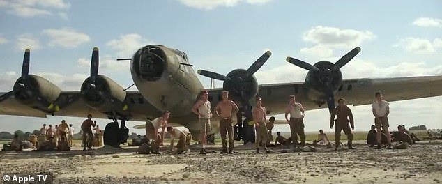 FoundationMini2's tweet image. First look at the upcoming series Masters of The Air which I was lucky enough to do a couple of weeks work on back in spring 2021. 

I mostly got to help rivet the aluminium plates on to the frame work of the full sized B-17 planes and to paint the planes themselves