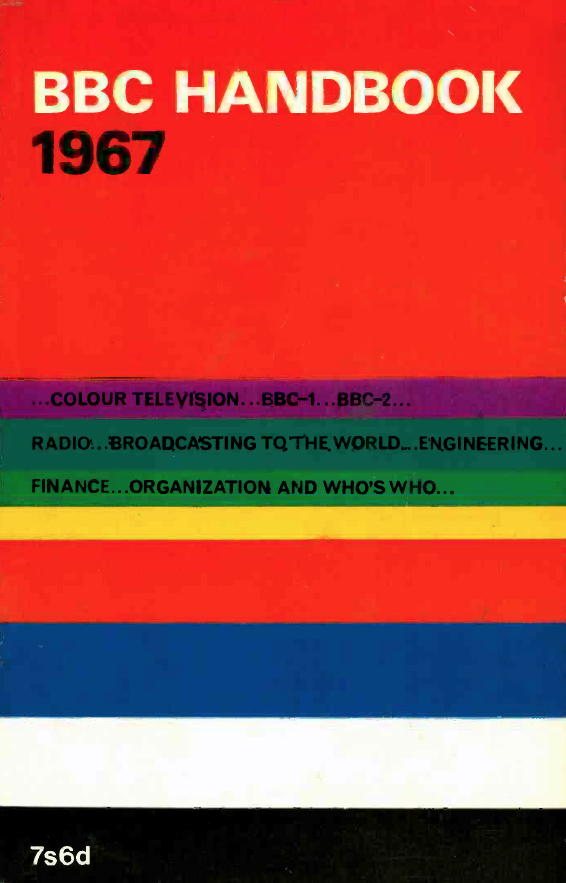 APTSArchive's tweet photo. The BBC Year Book for 1967. Day 40 of #ABookADay
The coming of colour television and at look back to the World Cup of 1966.
#BBC100 #BBC100yearsago #BBCCentenary #BBCHistory #GraphicDesign https://t.co/k9KrqrYIpU