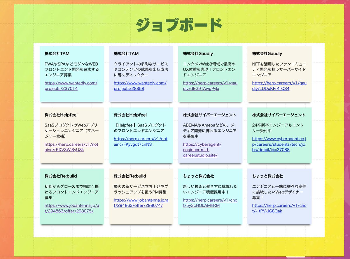 usr_meloco's tweet photo. スポンサー様からいただいていた求人情報はテキストの中でCSSハードコーディングしてます💨
こういう入れ込みもできるのねと勉強になりました🤣
#oVice #pwanight https://t.co/eXmKGRp9HF