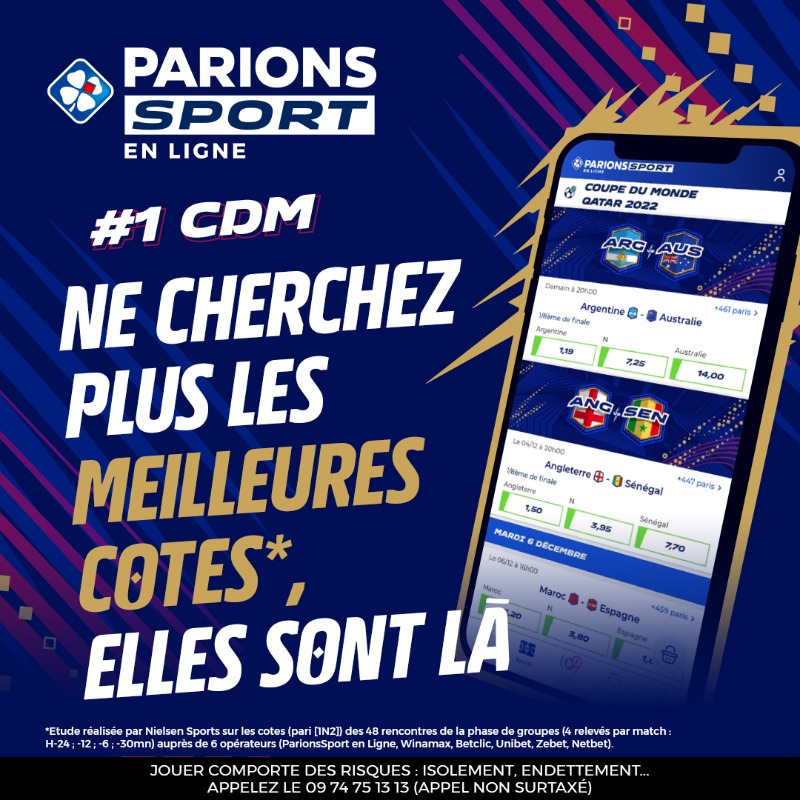 ⚽ CDM : Ne cherchez plus les MEILLEURES COTES*, elles sont sur Parions Sport En Ligne ✅