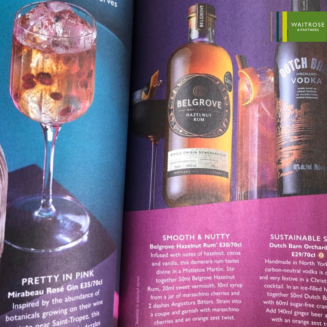 BelgroveRum's tweet photo. It’s Mistletoe Martini time! 🥳🍸

Check out the Waitrose Drinks magazine for our Mistletoe Martini recipe &amp; lots of other cocktail inspiration. 

Enjoy!

Love Team Belgrove. X https://t.co/99HqYRKtLt