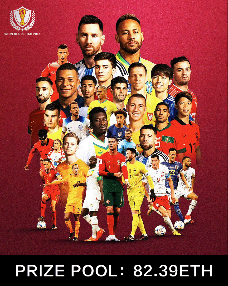 worldcup_champ's tweet photo. Group stage is over! The eighth-final is about to start!
Now our Prize pool——
82.39ETH!!!💰💰💰
82.39ETH!!!💰💰💰
82.39ETH!!!💰💰💰

Click: https://t.co/ok59kAojeH
Bonus pool continues to expand!💥

#WorldcupChampion #WorldcupQatar2022 #NFTs https://t.co/dMrtOch4cE