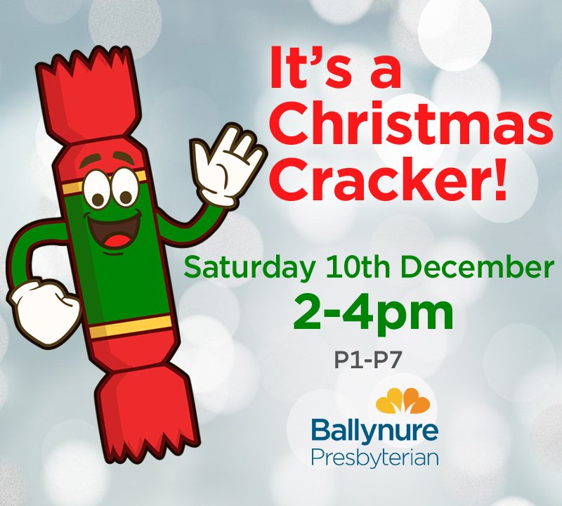 BallynurePres's tweet photo. ✨ We can't wait to welcome you to our 2022 #Ballynure Presbyterian Christmas Cracker!  It's for anyone of primary school age, taking place in our Minor Hall next Saturday, 10th December from 2 to 4pm.  Parents, please sign up using the online form here: https://t.co/qZj67DxhKL https://t.co/OYoVaLzKgI