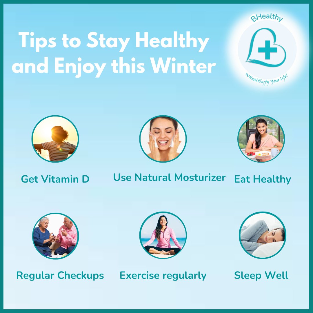 WHealthyfy's tweet photo. Follow these simple tips during the winter season and reap the benefits.
#WHealthyfy #BHealthy #healthcare #healthtips #healthylifestyle #fitness #wellness #telehealth #digitalhealth #tests #besthealthtips #teleconsultation #preventivecare #healthcareservices #healthybody #docto https://t.co/Puo3HqAW1R