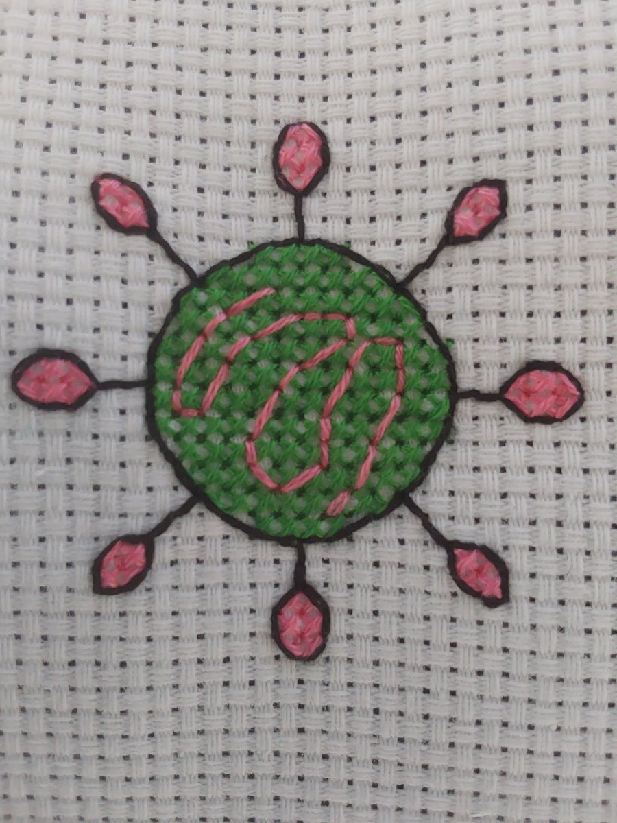 Virus Appreciation Day 2023 
#virus #crossstitch #SciArt