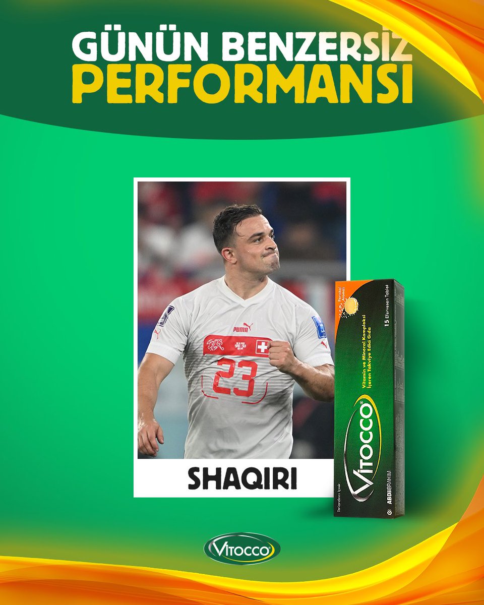 VOLEapp's tweet photo. 💪 @vitoccotr ile 'Günün Benzersiz Performansı' 

🇨🇭 İsviçre'nin son 16 turuna kalmasında büyük pay sahibi olan Xherdan Shaqiri! https://t.co/JuDrymt7y2