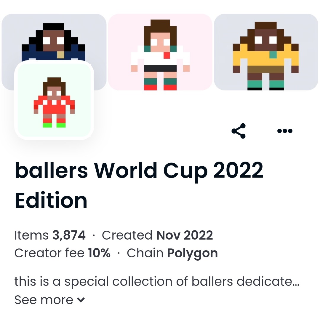 The more ballers minted, the bigger the prize pool

Just a dollar for a baller

#NFTGame

ballersworldcup.com