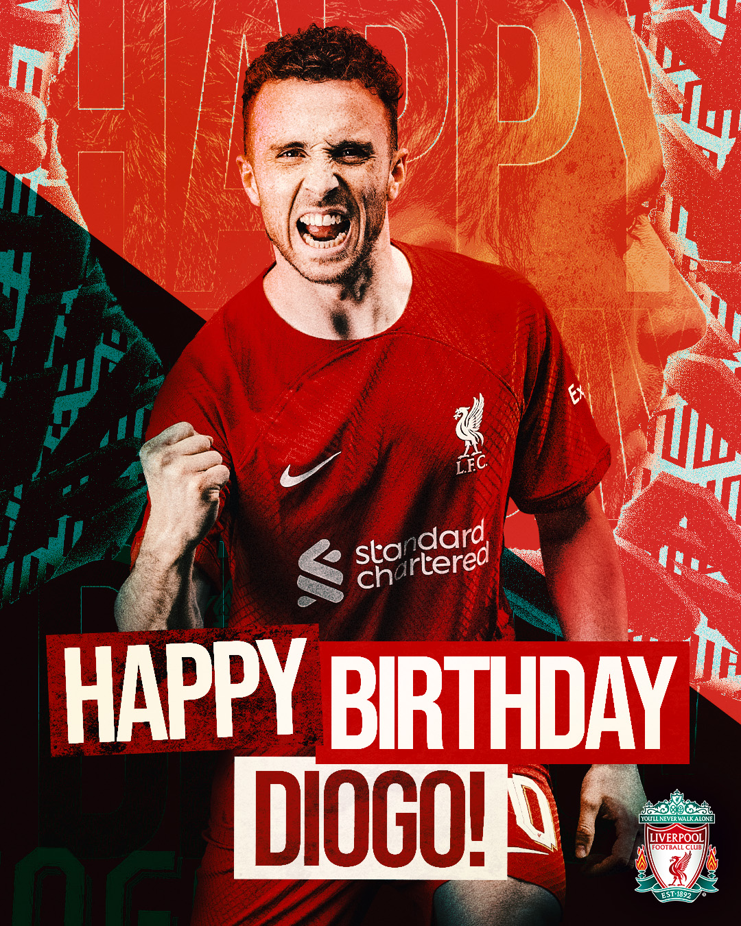 Liverpool FC on Twitter: "🎶 He's a lad 🎶 Wishing you very happy birthday, @DiogoJota18 🥳 https://t.co/ECTLyuUtBA" / Twitter