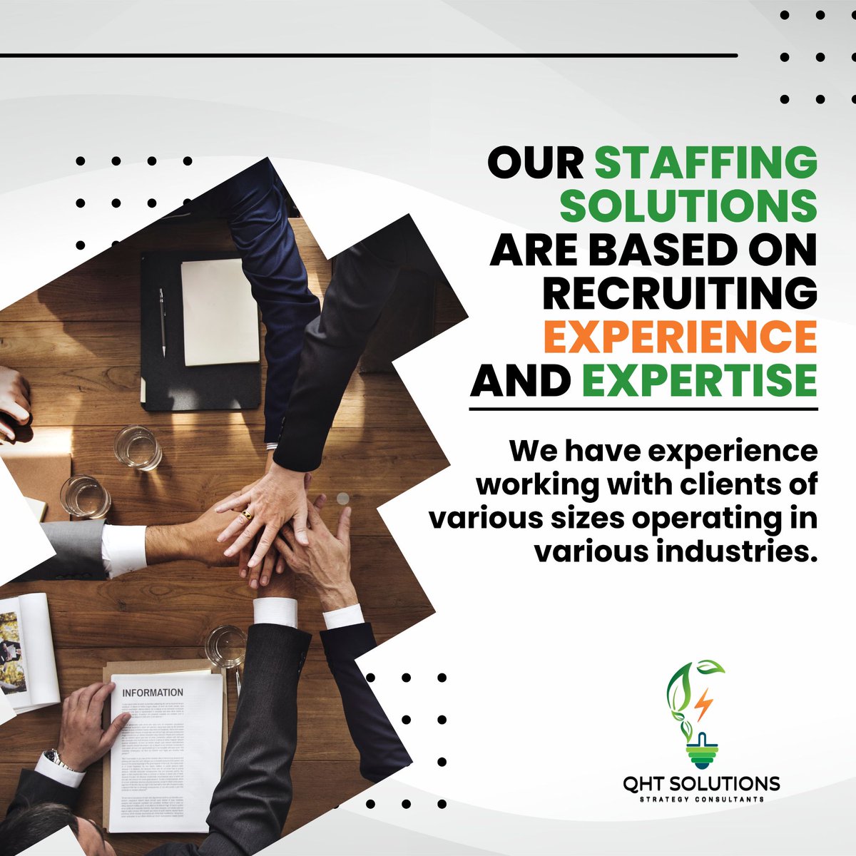 QhtSolutions's tweet photo. When it comes to workforce strategy, where do you start? It depends on your company’s goals and business model. We partner with clients of various sizes operating in various industries.
-----
🌐 https://t.co/K8COohBRi2
.
#qhtsolutions #wbs #talent #recruitment #hiring #workforce https://t.co/z6cFPmrX77