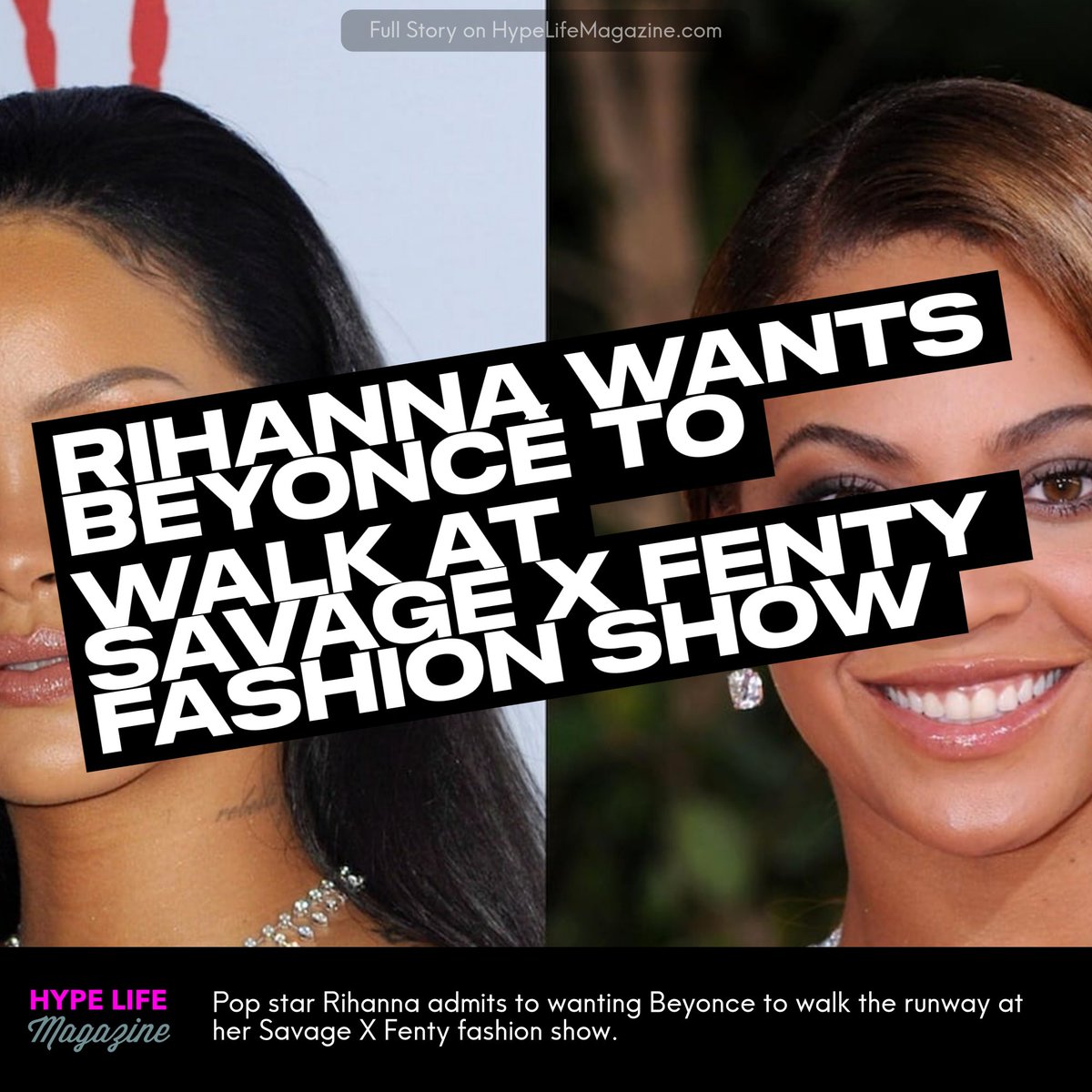 #Rihanna has expressed that #Beyoncé would be the perfect Savage X Fenty show model.

Full story: hypelifemagazine.com/RihannaBeyonce…
