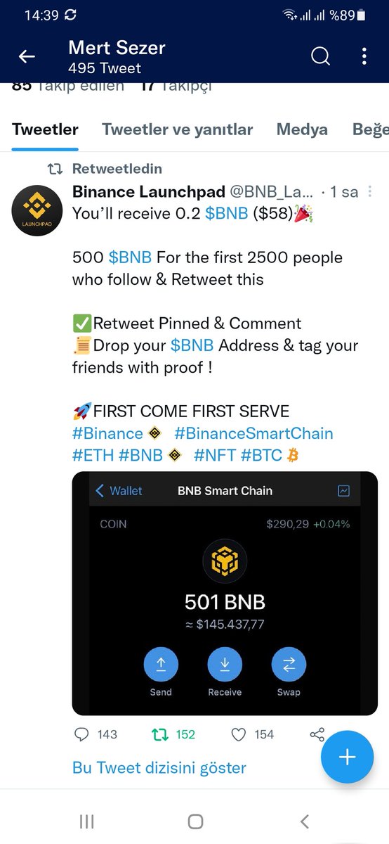 johnlee343's tweet photo. @BNB_Launchpad 0x4f54535A8F15733a751Dc5a5D824507C11f10a57

@ahmetilkay94 @DikmenogluHulya @eftunbengisu https://t.co/RGYEamml47